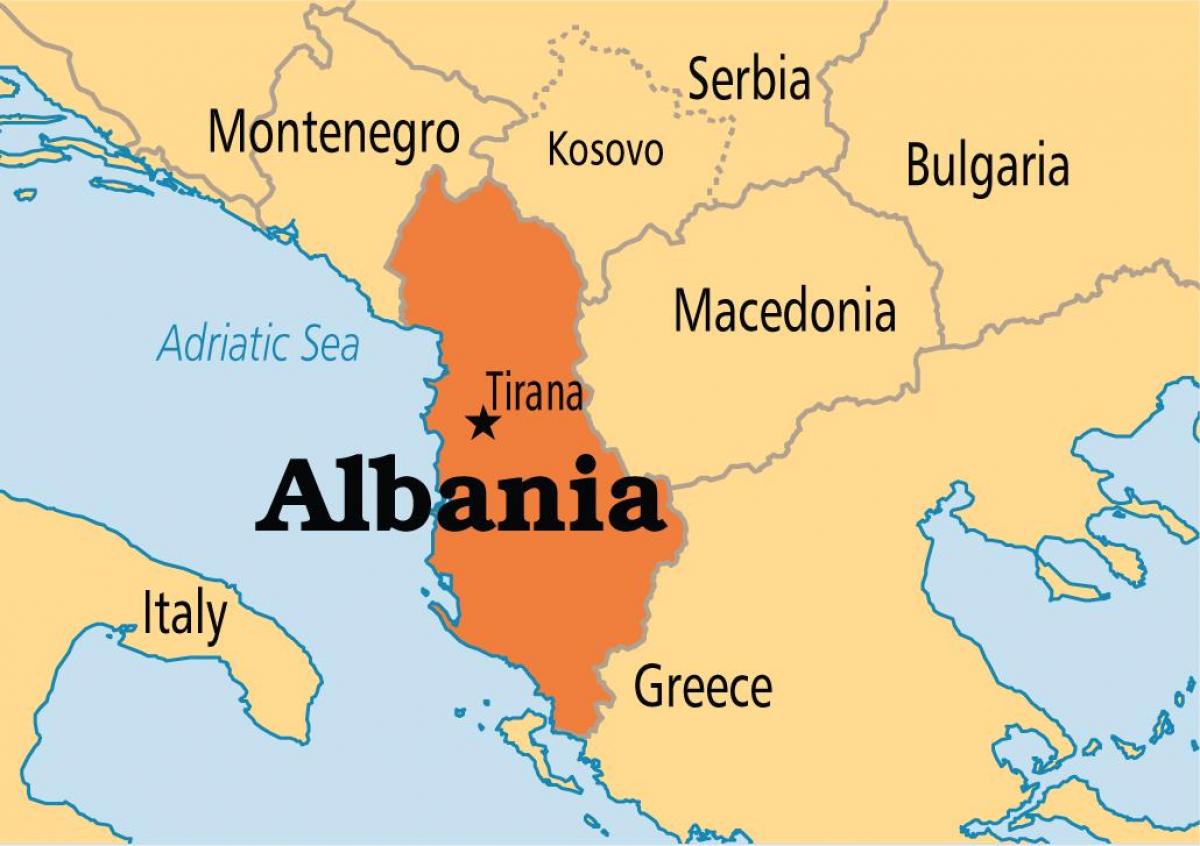 Албани улсын газрын зураг
