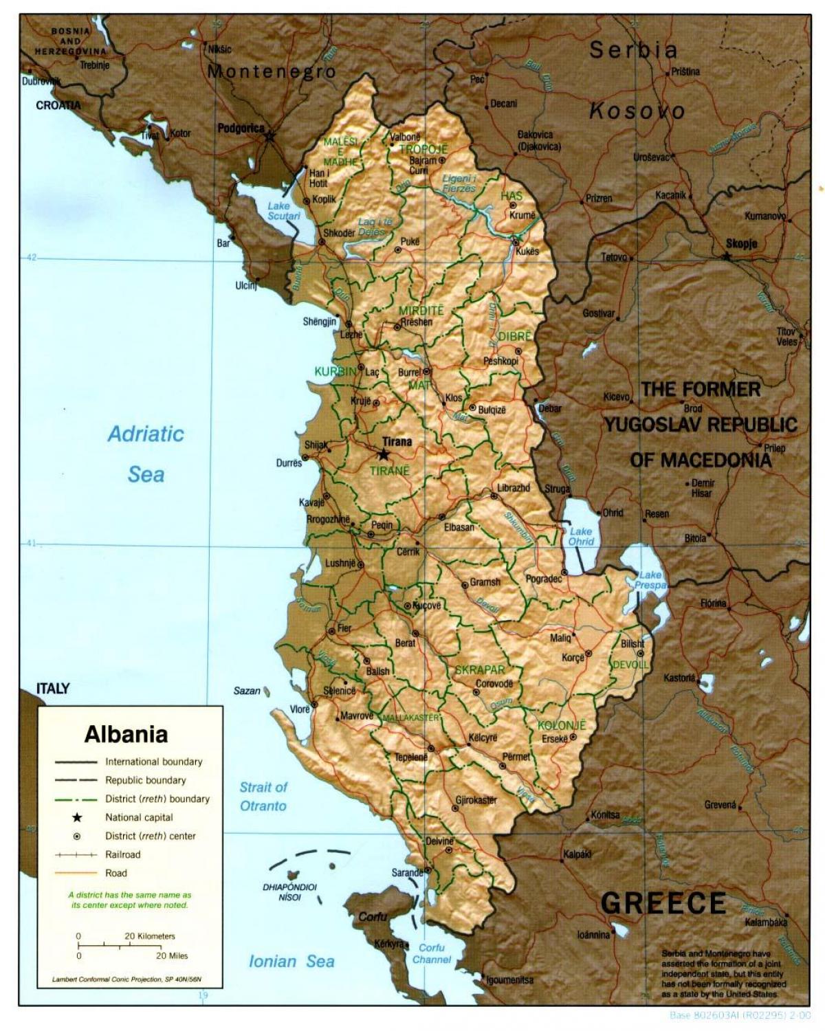 Албани хуучин газрын зураг